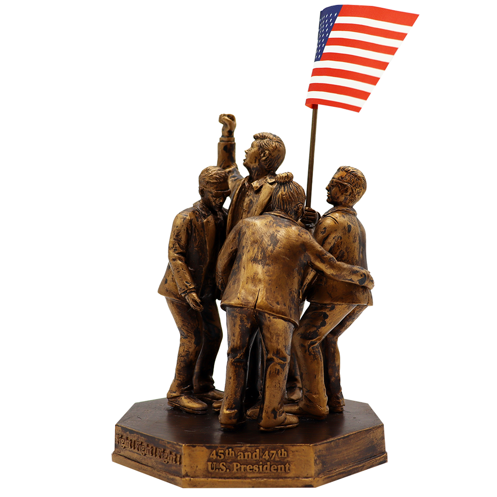 President Trump Fight Bronze Statue
